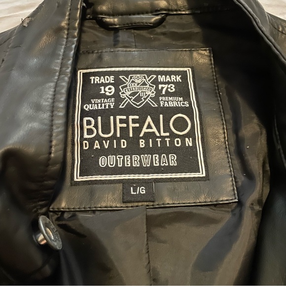 Buffalo David Britton Leather Jacket L - Picture 5 of 8